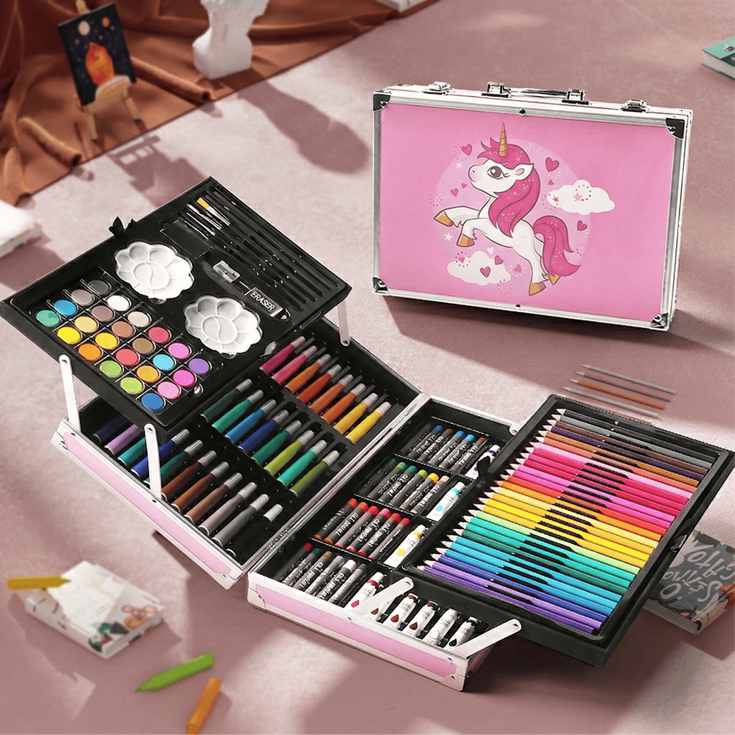 Kit de peinture 145 pièces Mallette