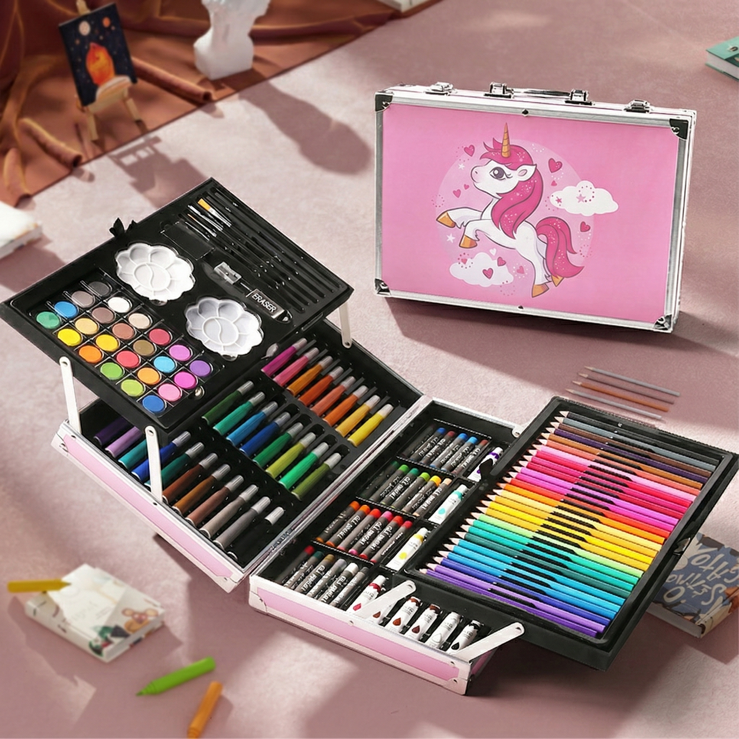 Kit de peinture 145 pièces Mallette